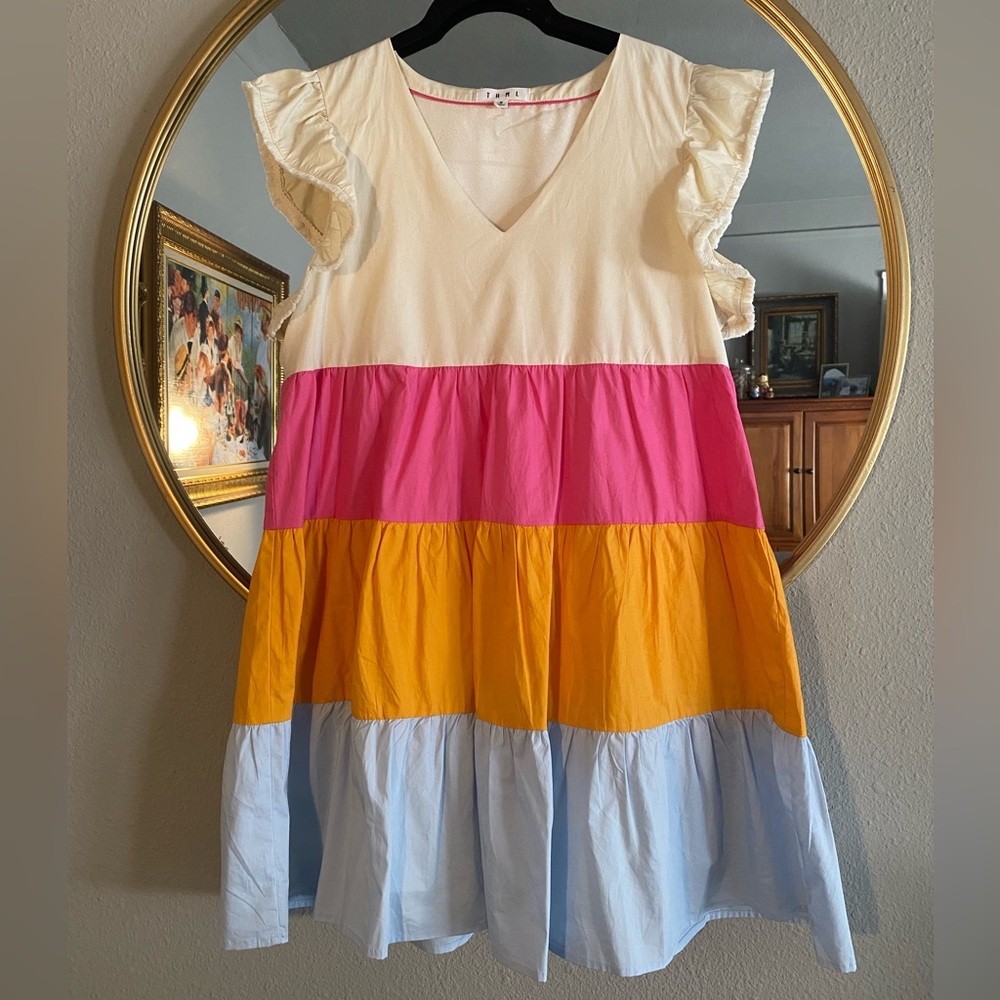 THML - Color Block A-line Dress - Picture 1 of 6